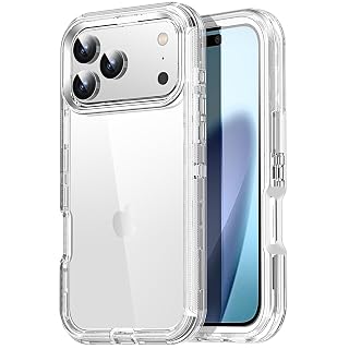 AICase for iPhone 17 Pro Case Clear 3 in 1 Heavy Duty Drop Protection Full Body Rugged Shockproof/Dust Proof 3-Layer Military Protective Tough Durable Cover for iPhone 17 Pro 6.3"_3 - Amazon product rated Grade A