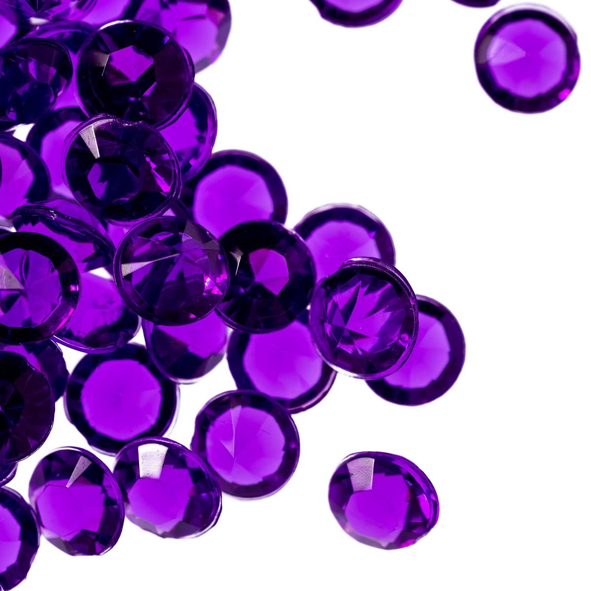 Trimming Shop Purple 2000Pcs Table Scatters Clear Acrylic Rhinestone Diamonds Table Confetti For Table Centerpiece Bridal Shower Birthday Party Table Decoration Vase Filler Beads, 4.5Mm