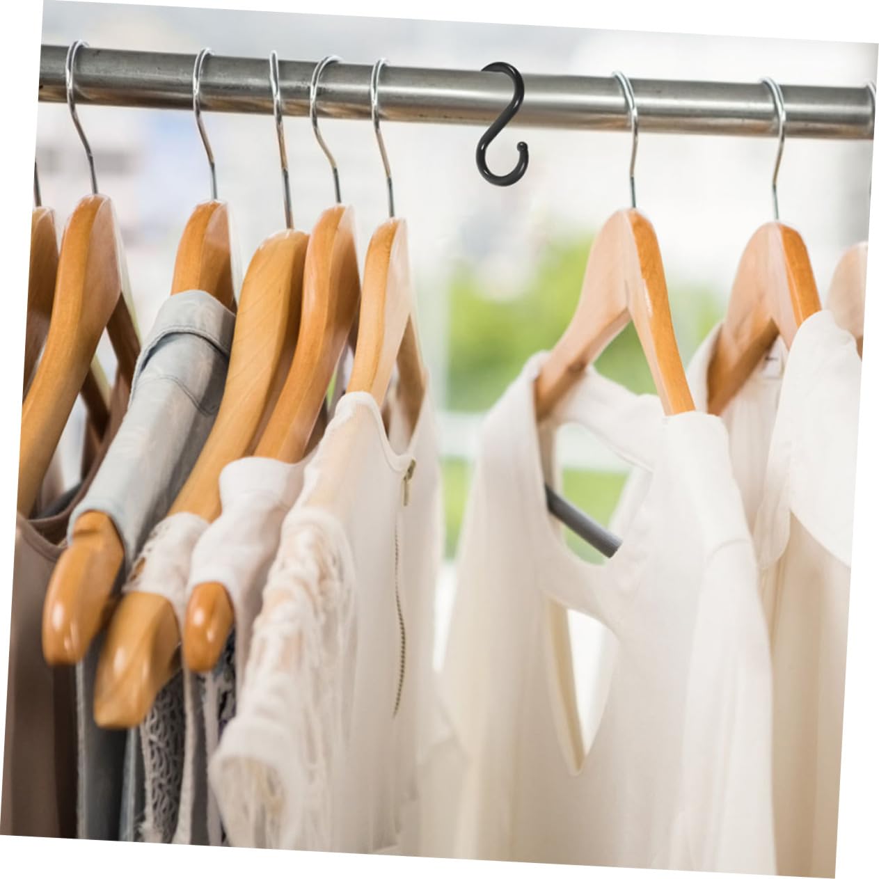 TOPPERFUN 200pcs S Hanger Hooks Kitchenware Hook Bird Feeders Hooks Hook for Supermarket S Hooks for Hanging Outdoor Hanging Hooks Hanging Plants Hooks Pan Hanger Hangers Black Pp