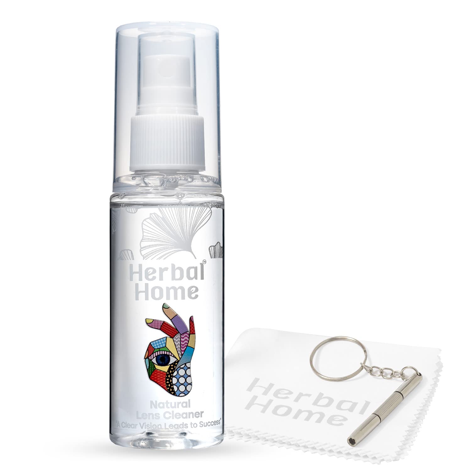 Herbal Home Lens Cleaner for Spectacles | Liquid Spray for DSLR Cameras | For Contact Lenses, Eye Glasses | Laptop screens | (1 60 ml + 2 Cloth + 1 Screwdriver) (B0BWR8QM5J) Amazon Price History, Amazon Price Tracker