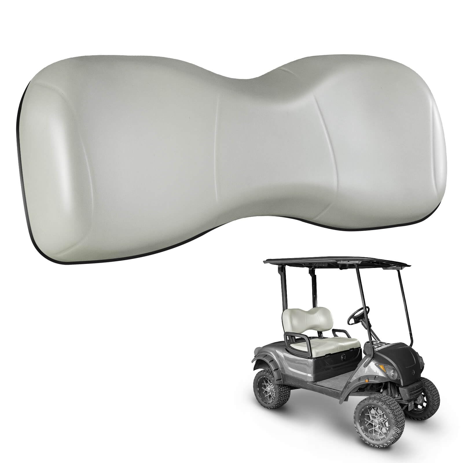 NOKINS Golf Cart Front Seat Backrest Cushion for Yamaha Drive G29 Drive2 2007-UP(Oyster Gray)