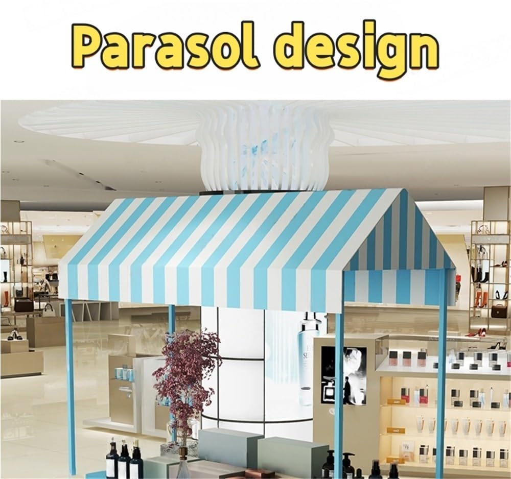 Carrello pieghevole per alimenti da esterno – Chiosco portatile con tettoia per mercati e festival, carrello per esposizione commerciale, blu, 99,8 cm, ideale per eventi di street food