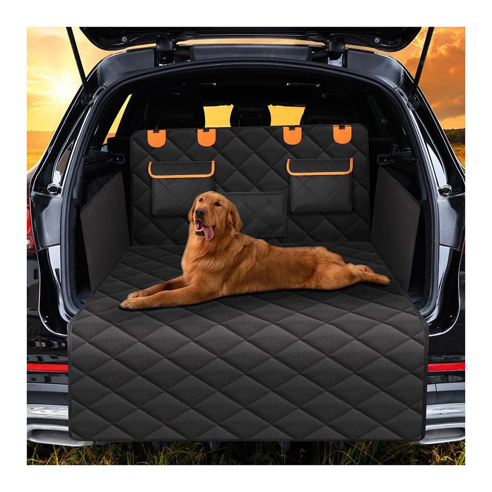 AALXF Dog Car Boot Liner Protector for Toyota Aygo (AB10 AB40 2005-2022), Pet Cargo Area Cover with Bumper Flap, Anti Scratch Vehicle Mat, Auto Travel Interior Accessories,Orange