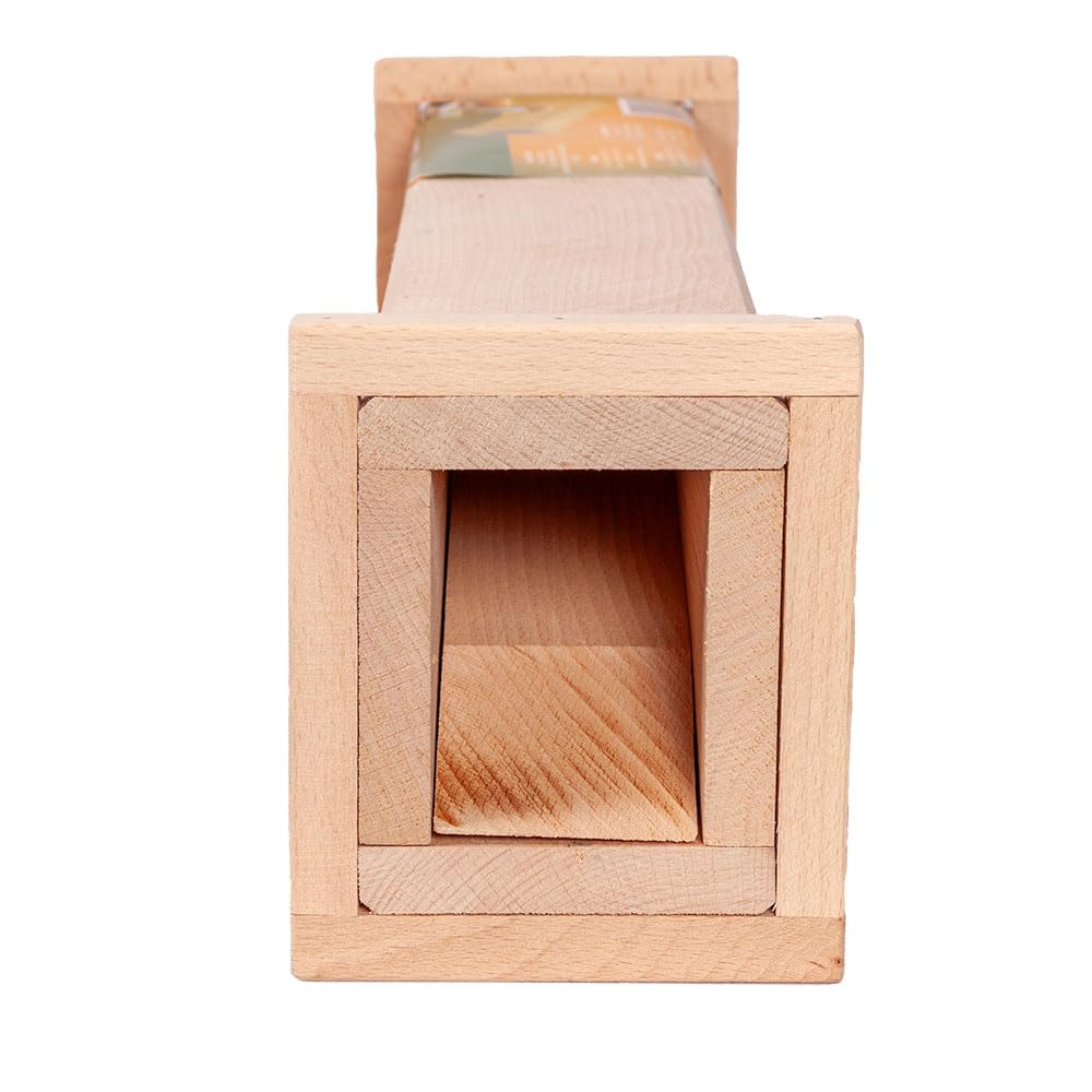 BOXTRAP - Belletière en Bois - Piège Inoffensif pour Belettes, Hermines, Rats et Nuisibles de Petite Taille - avec Palette à Système Anti-Retour - 49 x 6 x 8 cm