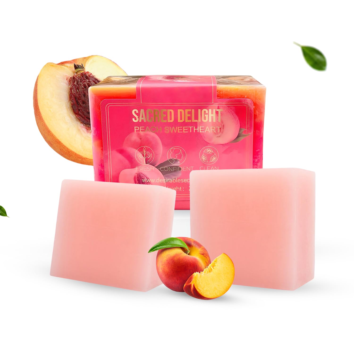 All-Natural Hand-Made Feminine Wash Yoni Bar For Women - Peach Scent - 200g 7 05 OZ- Helps Maintain
