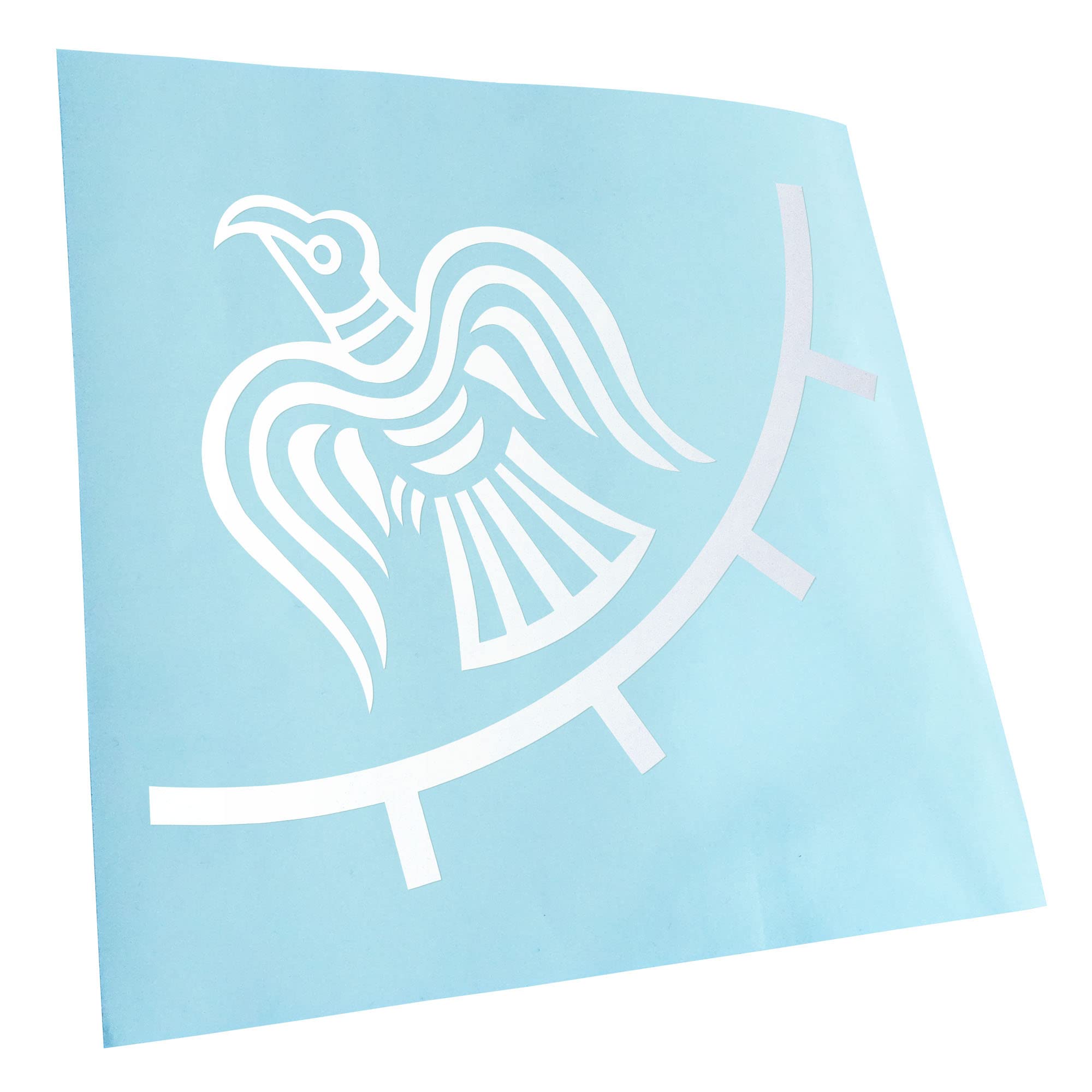 Kiwistar - Car Sticker - Matte White - 11.5 x 10 cm Odin Raven Banner - Viking - Rear Window Car Sticker Weatherproof for Car Truck Moped Truck - Sticker Exterior Self-Adhesive Tuning Accessories for