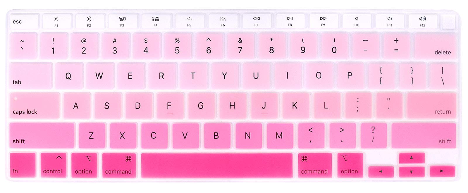 Lucocia Silicone Keyboard Cover for MacBook Air 13 Inch 2022 2021 2020 Release A2179 A2337 M1 Chip with Touch Id Waterproof Magic Keyboard Cover