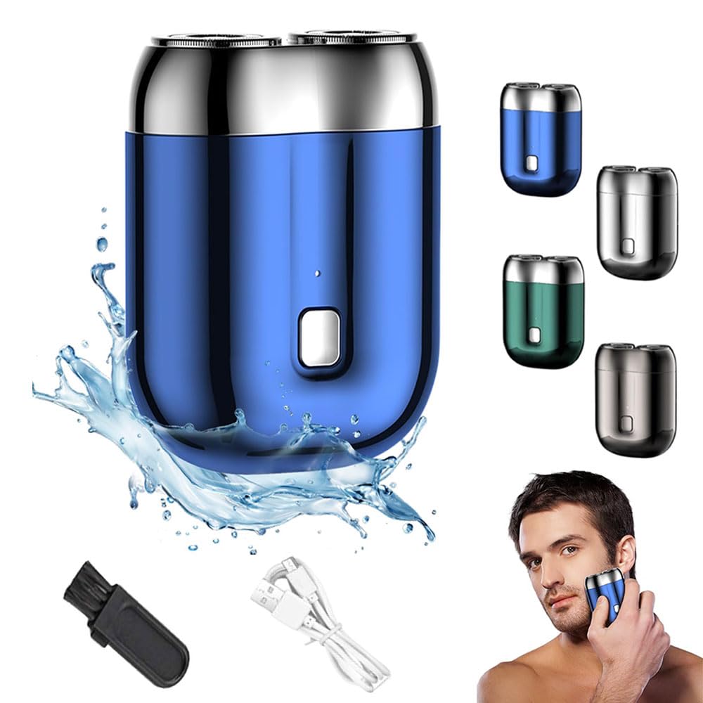2026 New Upgrade Pocket Shaver USB Mini Shavers for Men Rechargeable Electric Mini Portable Razor Washable Double Head