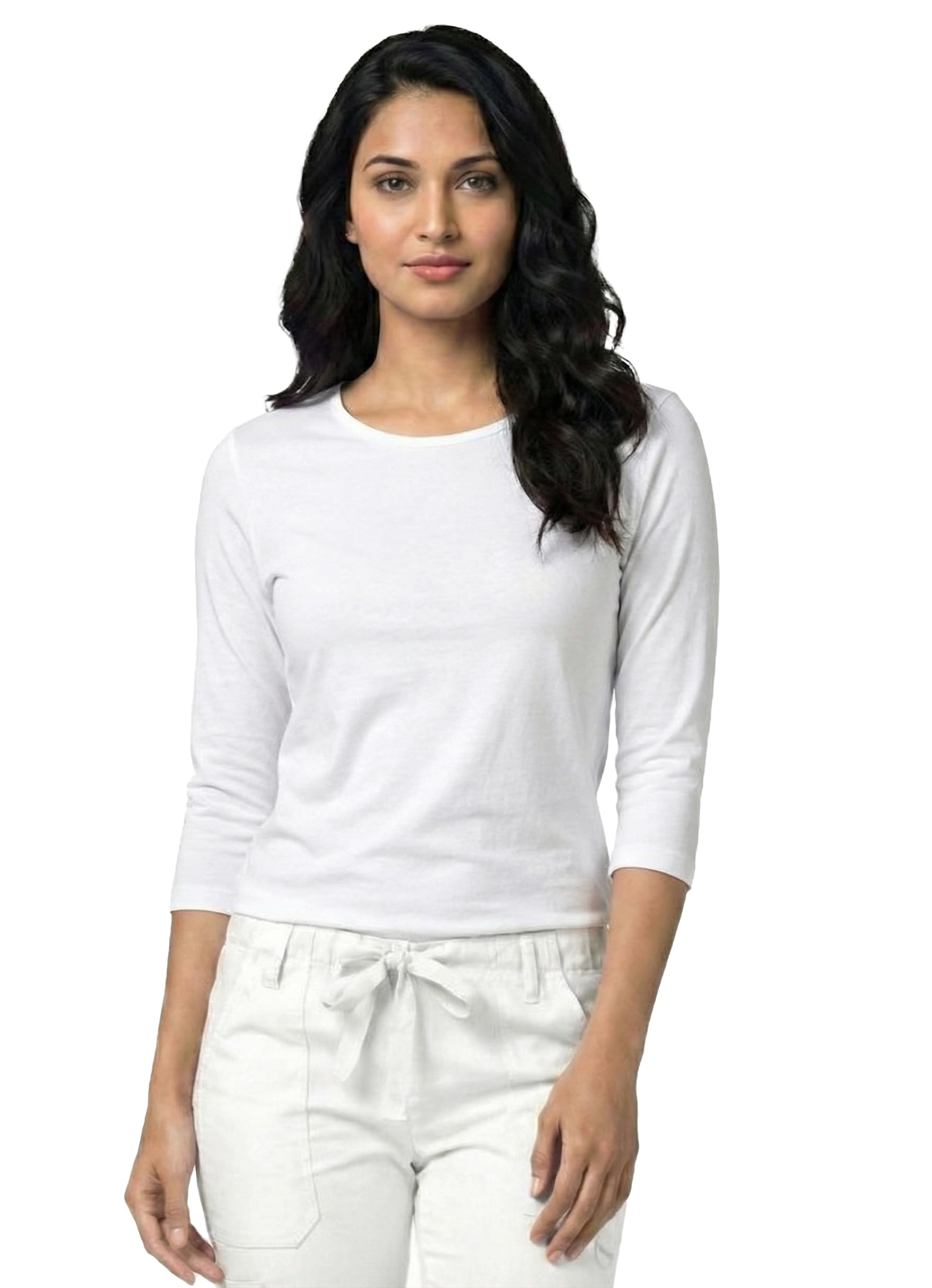 dressably Women's 3-4th Sleeve Underscrub, Soft, Breathable Comfort Long Sleeve T-ShirtUnderscrub Tee-picture-36