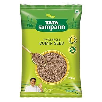 Tata Sampann Cumin Seed (Jeera), Whole Spices, Natural Oils*, Rich Aroma, 200g - image, photos
