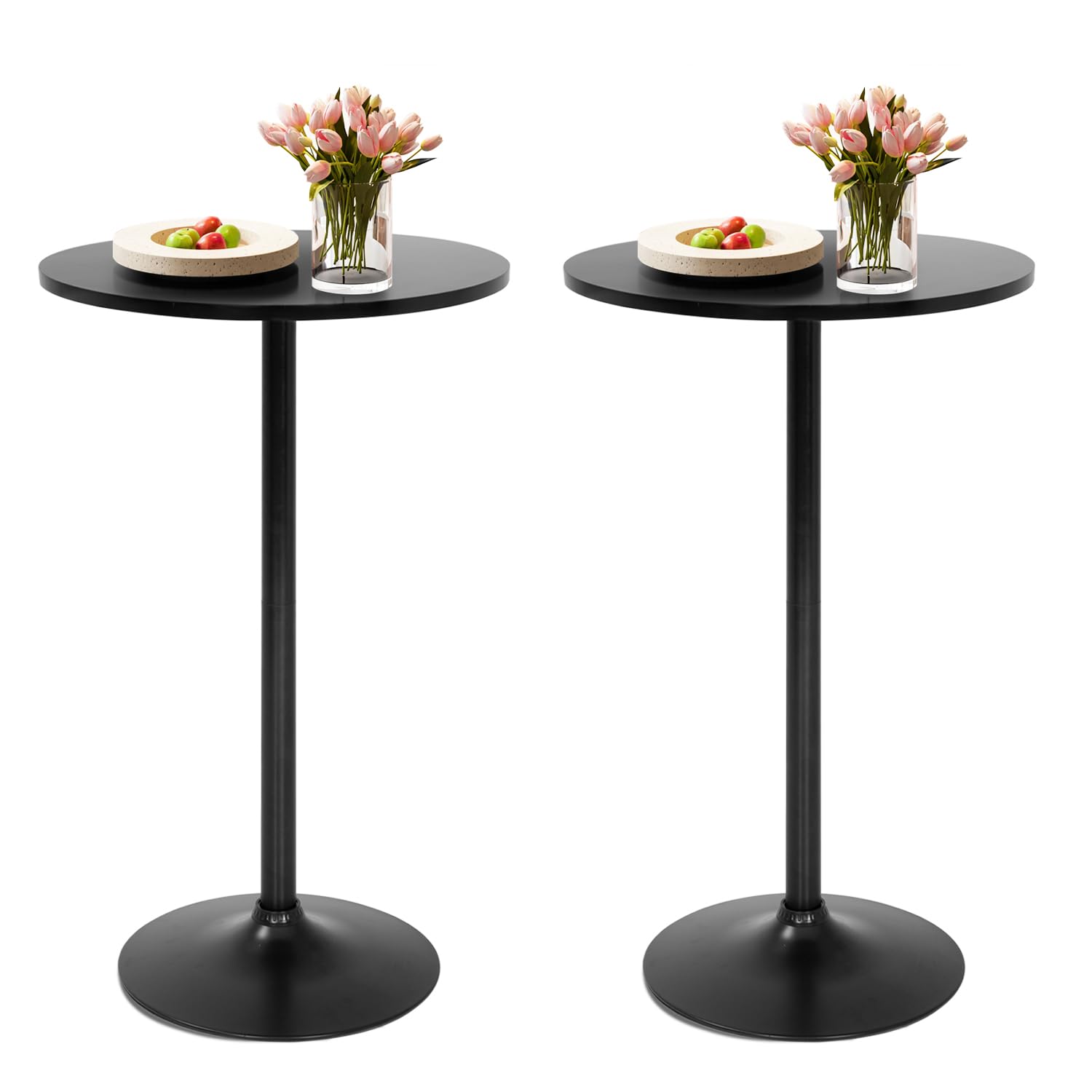 FDW Bistro Pub Table 40 Inch Height Cocktail Table Round Bistro Bar Table for Home, Kitchen Dining and Restaurant