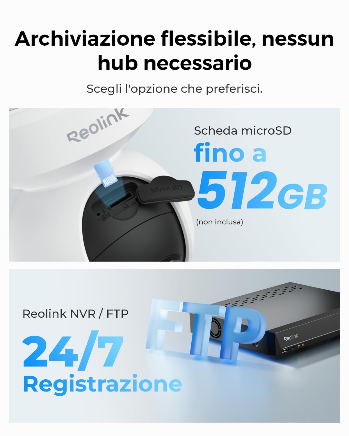 Reolink PoE 4K Telecamera Esterno, Panoramica 355° e Inclinazione 50°, Zoom Digitale, Inseguimento Automatico, Rilevamento Smart, Visione Notturna IR/a Colori, Audio Bidirezionale, E1 Outdoor SE PoE