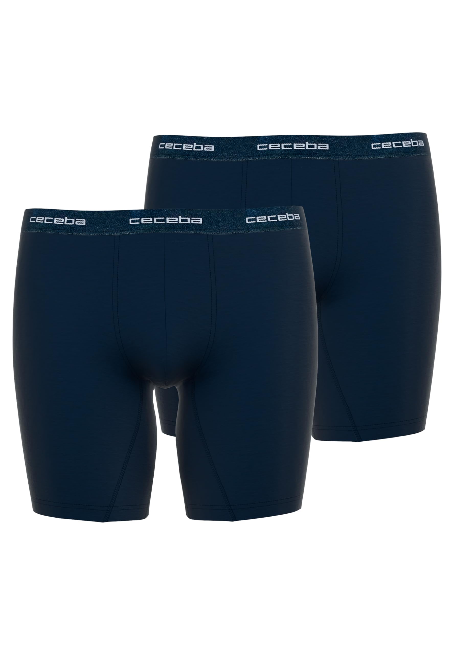 Ciclista para hombre Ceceba azul ropa interior cómoda de algodón elástico pack 2 5