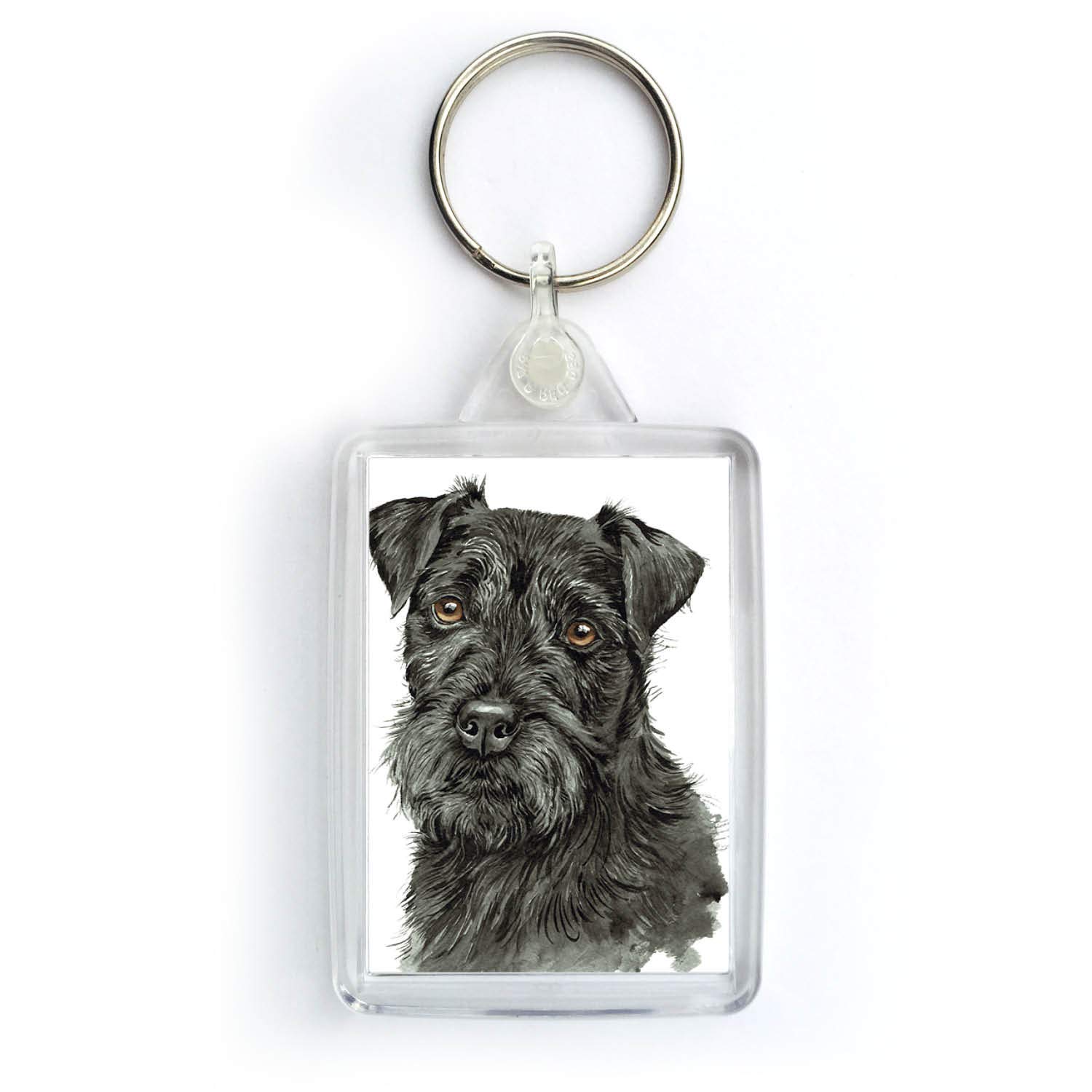 WaggyDogz Patterdale Terrier Dog Keyring (KRG-233)