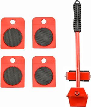Furniture Lift Mover Tool Set with Wheels Heavy Duty Furniture Lifter Tool for Moving Sofa, Fridge Furniture Moving Tool System with Sliders, Furniture Rollers for Heavy Furniture, 330 lbs