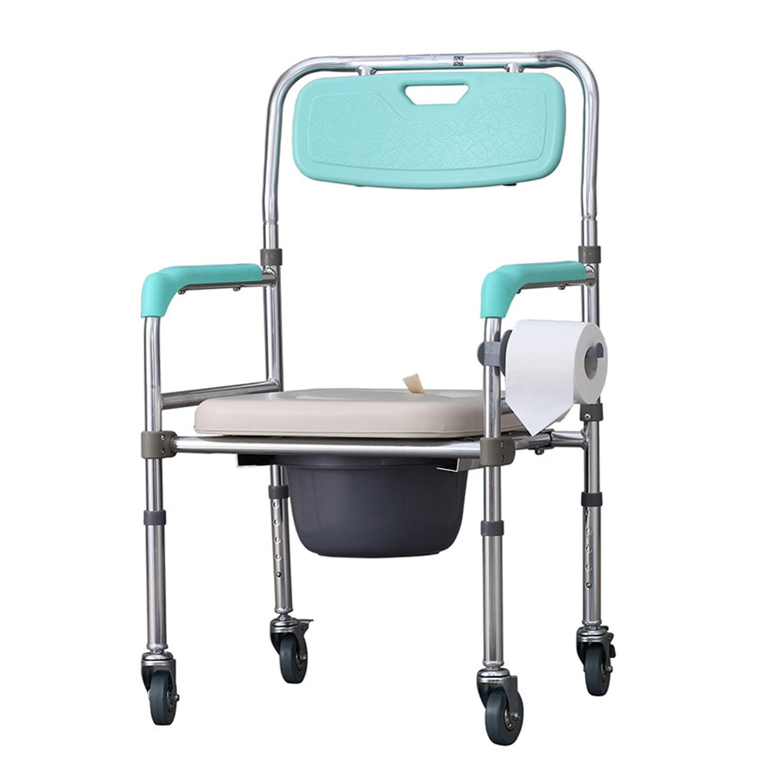 BHGFYXBS Commode Toilet Chair,Lightweight Commode Height Adjustable Elderly Toilet Chair Commode With Chamber Pot,Portable Toilet Commode Chair For Elderly And Disabled Commode Wh