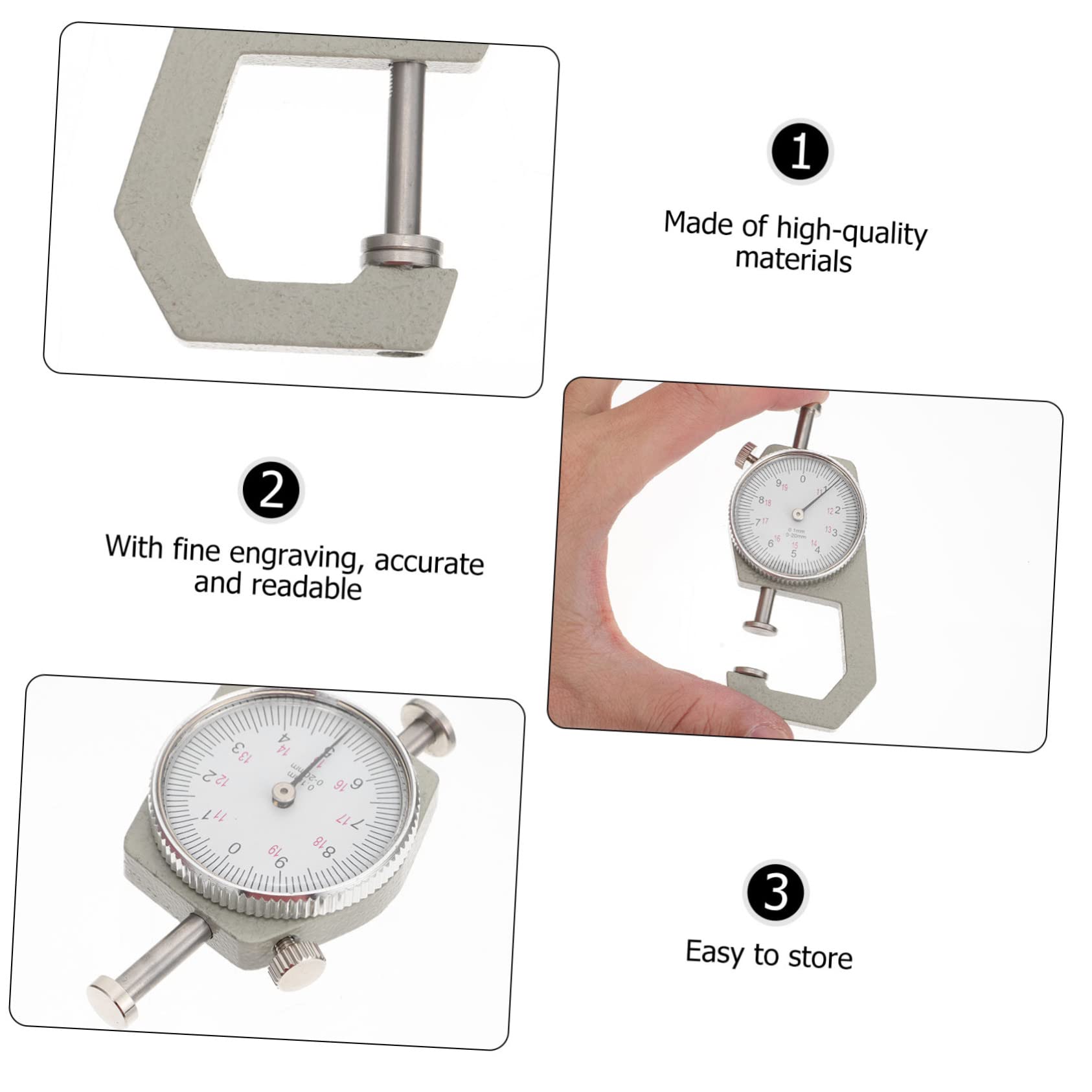 Homoyoyo Thickness Measuring Thickness Tool Precision Gauges Flat-Head Pointer Assurance
