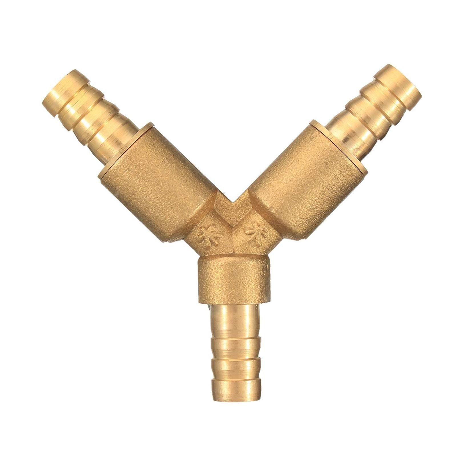 Raccordo A Y A 3 Vie In Ottone Con Clip – Tubo Da 3/8/10 Mm – Valvola A Sfera Per Acqua, Olio, Gas, Irrigazione