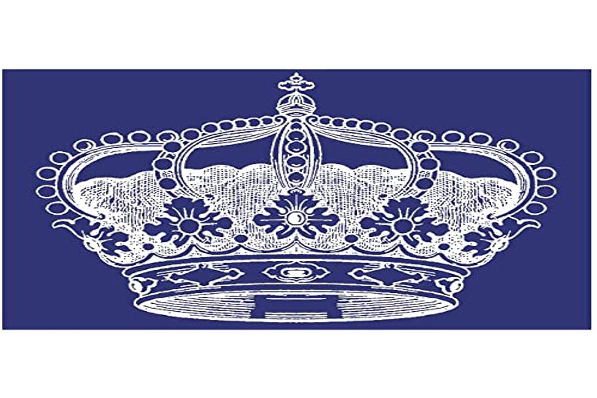 RayherCrown, DIN A5, 1 Stencil + Coating Knife, tbag, miscellaneous, Blue, 2.6 x 1.61 x 2 cm