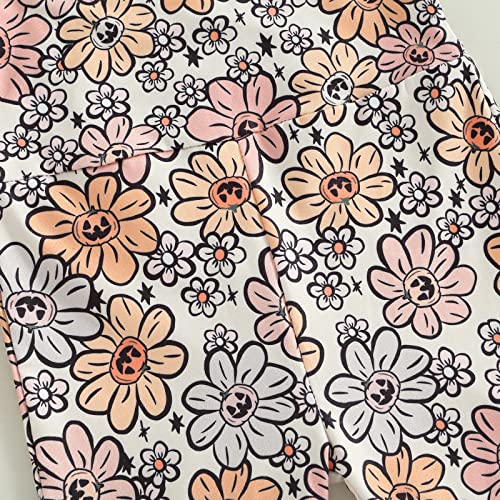 Halloween One-Piece Outfits Toddler Baby Girl Jumpsuit Pumpkin Strap Sleeveless Bell-Bottoms Romper Floral Clothes #TOP3