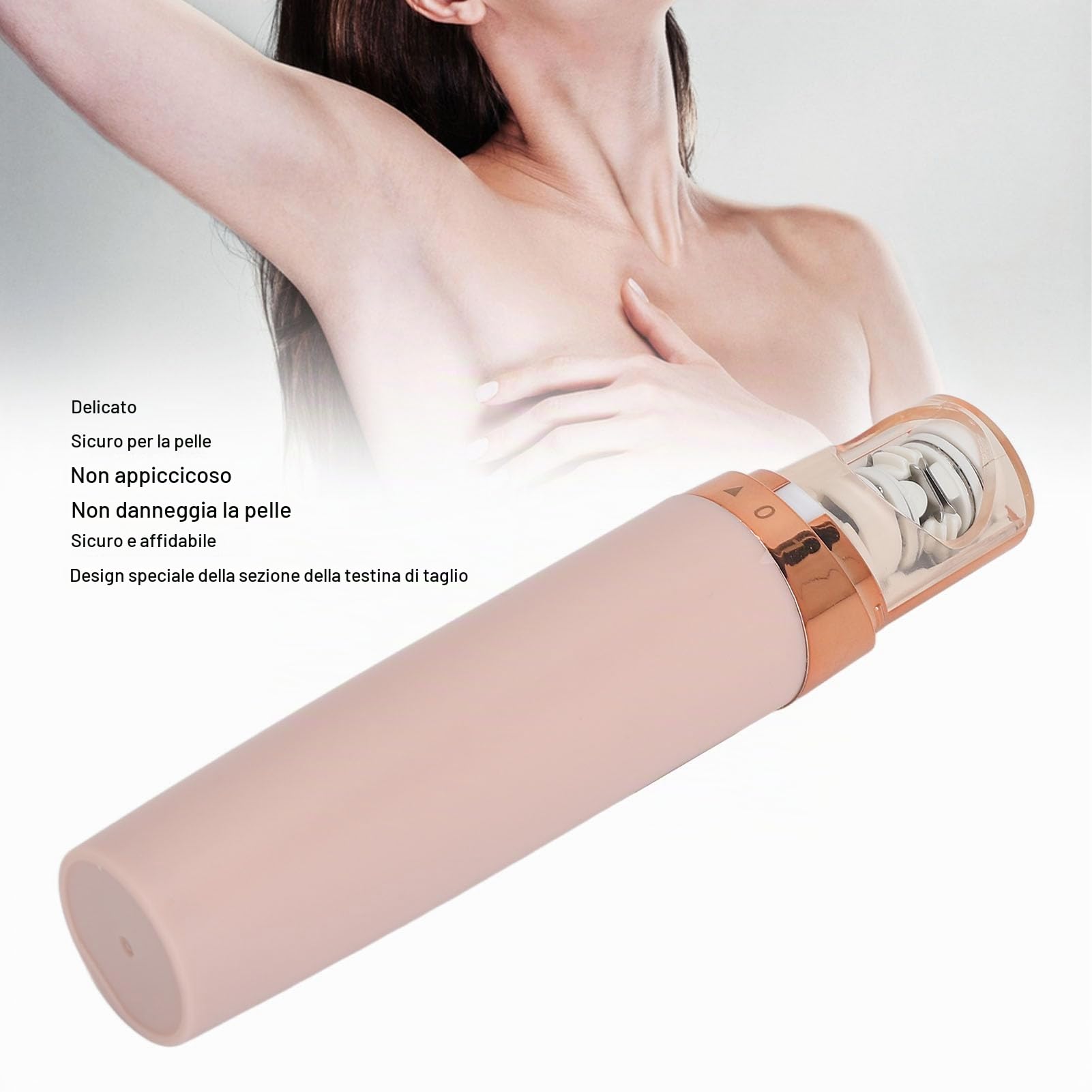Epilatore Portatile e Compatto per il Viso – Strumento di Depilazione Efficiente e Delicato per il Corpo, Versatile con Design Sicuro e Affidabile