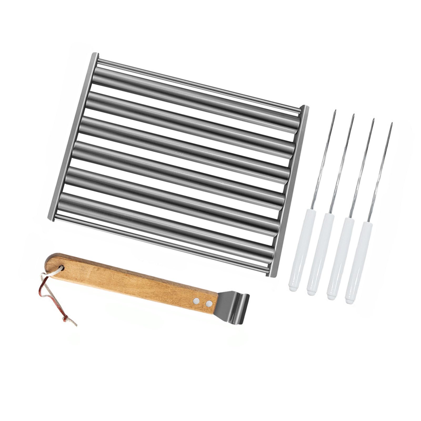 Kaeltsyn Capacity Sausage Turning Cooker with Design and Included Skewers for Family Gatherings Camping Frankfurter Cooker