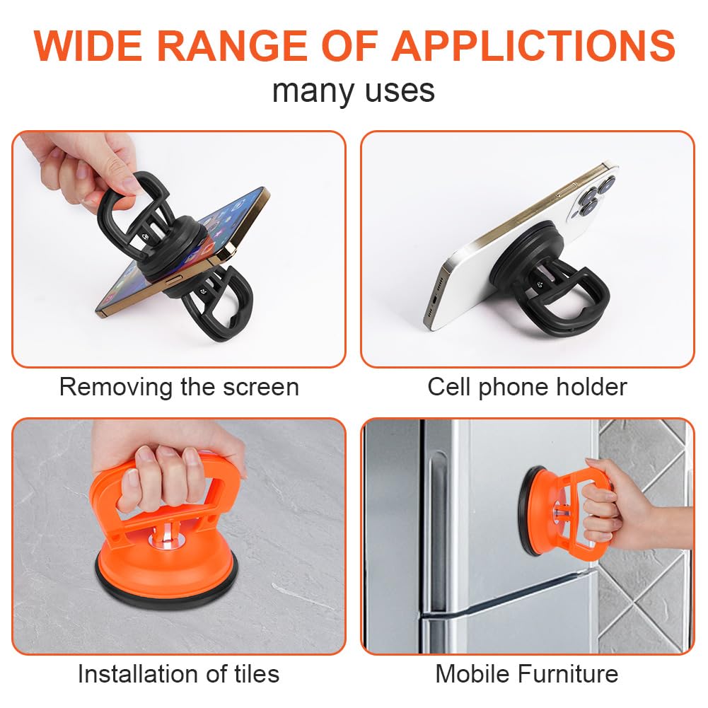 Kit 2 Ventouses Débosselage Carrosserie Mini – Extracteur Bosses Voiture Sans Peinture, Ventouse Réparation Vitrier, Métal, Verre, Miroir