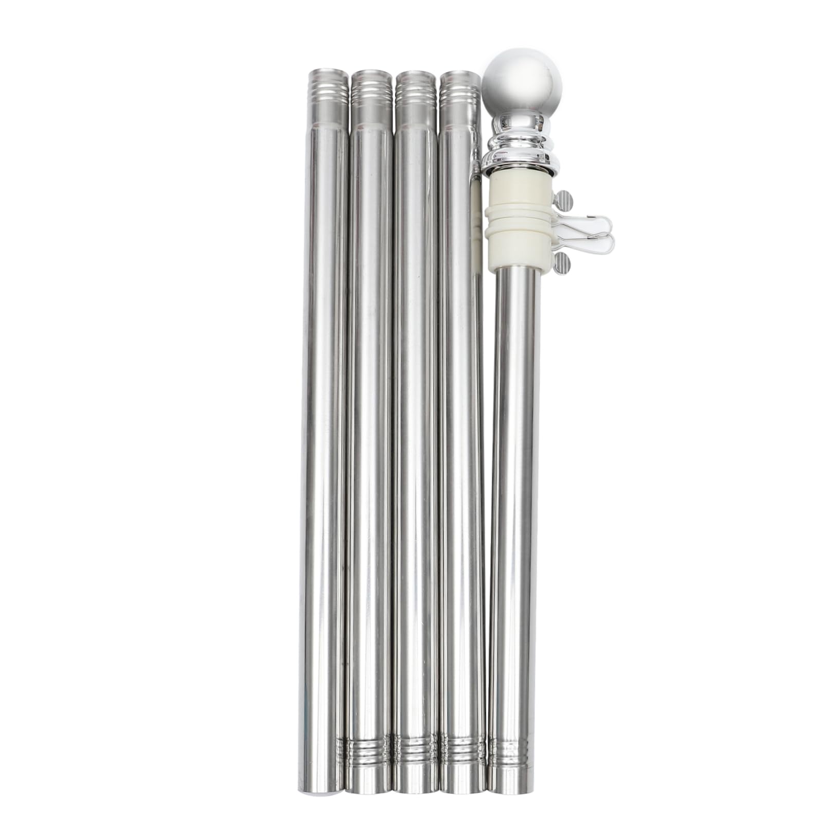 Mástil de bandera para exterior y jardín con kit de anillo giratorio de acero Yardenfun