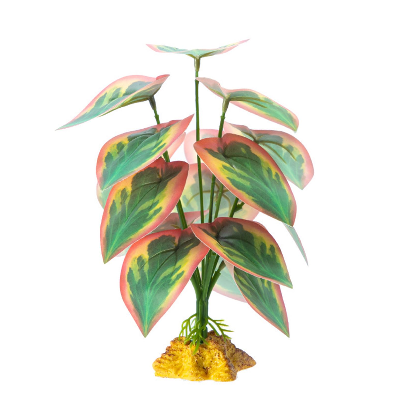 YIBOZI Reptiles Plant Hide Grass Flexible Leaves Terrarium Jungle Habita for Lizards Snake Decorative False Plant