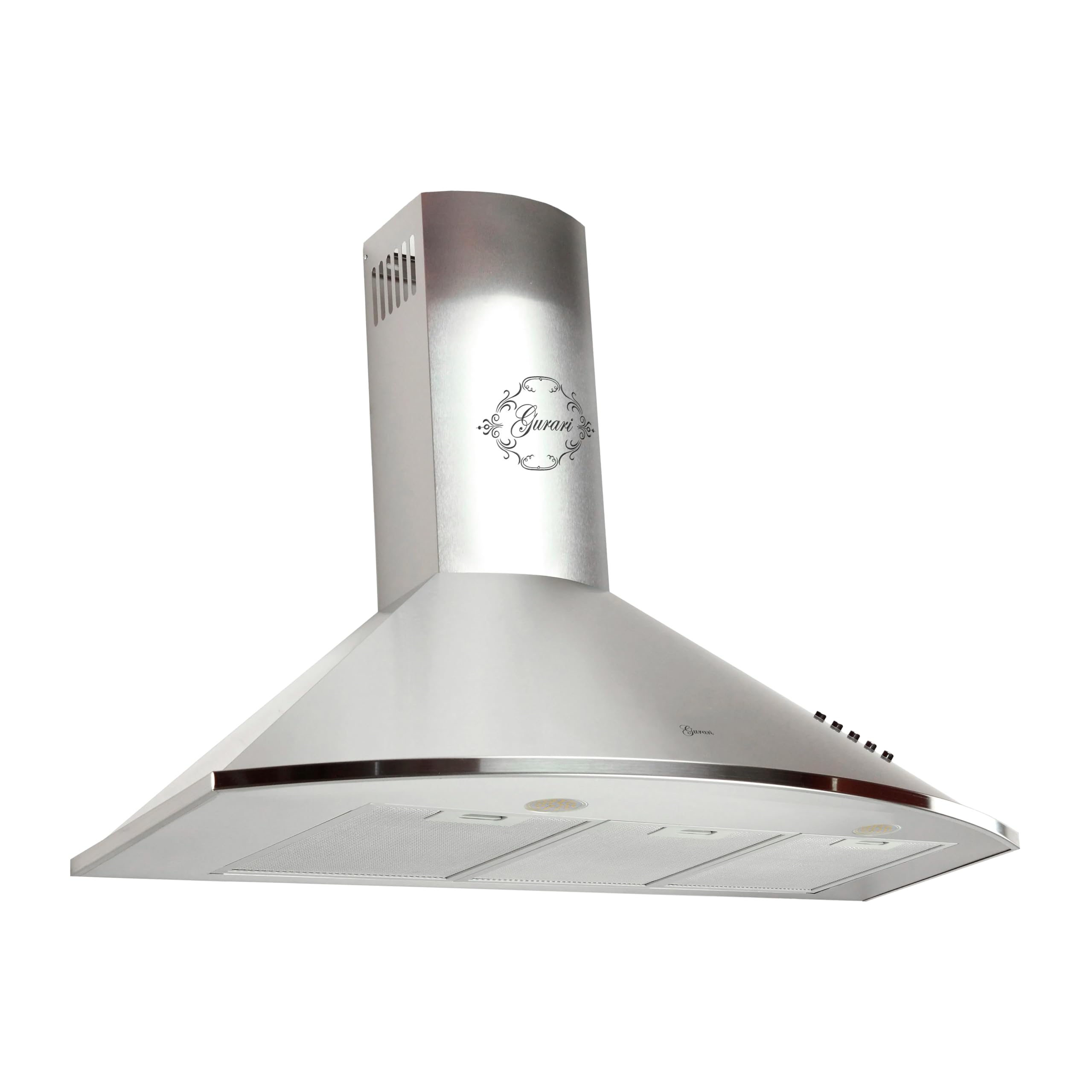 Gurari Okap kuchenny GCH C 046 okap ścienny 90 cm | Nowoczesna stal nierdzewna | 1000 m³/h | LED | zmywalny filtr, 3 prędkości, okapy ścienne, wylot i recyrkulacja, opcjonalny filtr węglowy