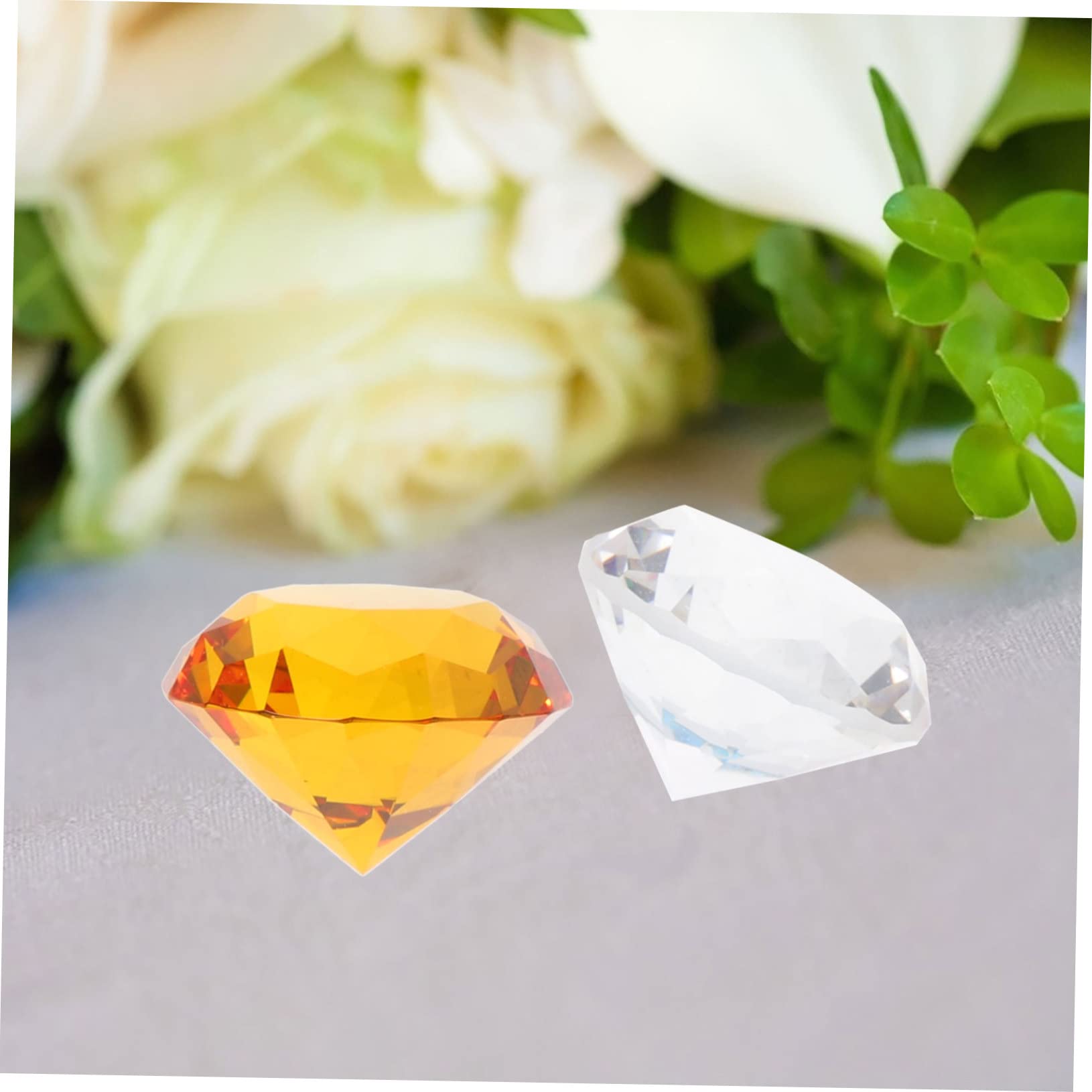 Diamanti di Vetro 30mm 12 Pezzi Decorativi per Matrimonio Fotografici Riempitivo per Vaso in Vetro Trasparente e Centrotavola Eleganti e Decorazioni Casa