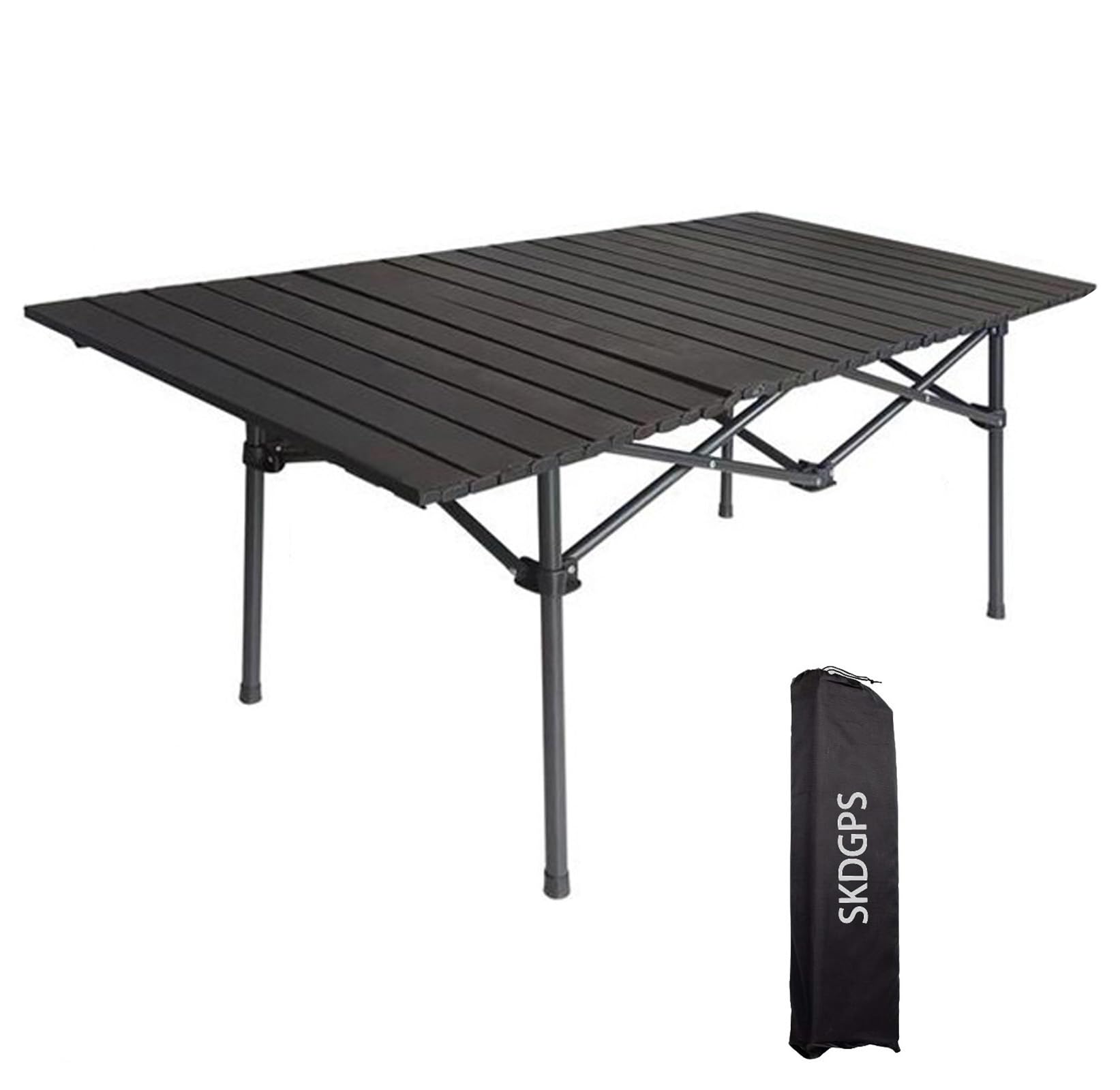SKDGPS Camping Table Lightweight Foldable Medium 1-4 Person Portable Camp Table, Outdoor,Picnic, Backyard, BBQ, Party, Patio, Beach with Aluminum Roll