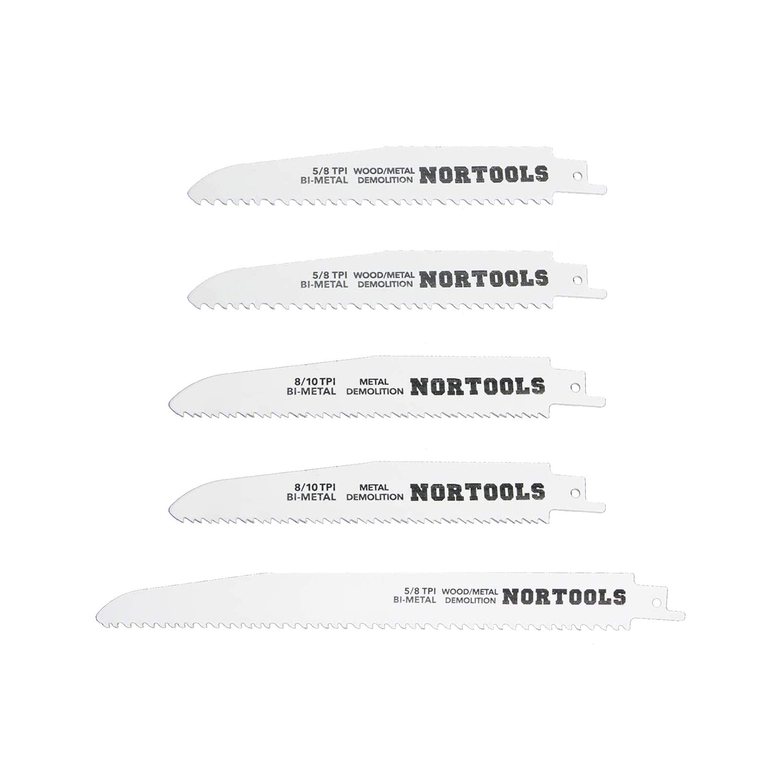 NORTOOLS 5 Pièces 150230 Mm Lames De Scie Sabre Alternative BIM Ensemble Combiné De Lames De Scie Sabre à Mouvement Alternatif Sans Fil Pour L' élagage Des Modèles Bosch DEWALT Makita Etc