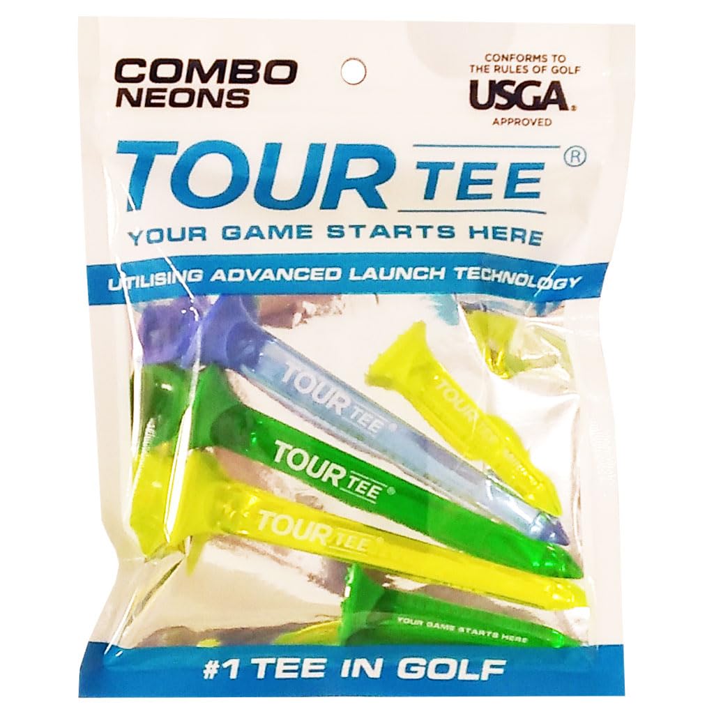 Tour Tee COMBO NEONS ゴルフティー(5本入り) BLUE T…