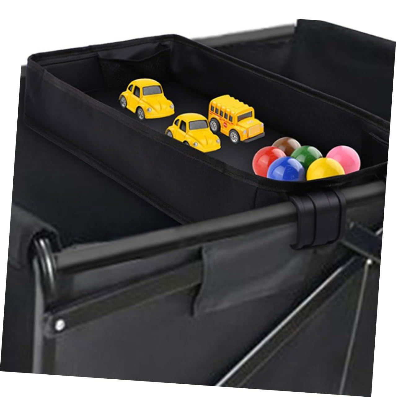 TOYANDONA Tablett für Kinderwagen mit Becherhalter und Handyhalterung Faltbarer Snack-organizer aus Canvas für Junge Mädchen und Kleinkinder