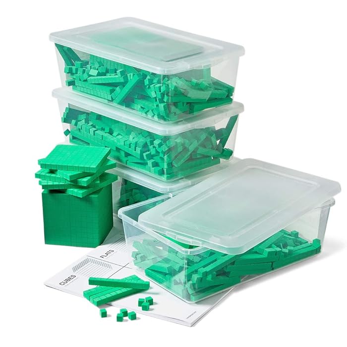 Buy hand2mind Green Foam Base Ten Blocks Complete Set, Place Value