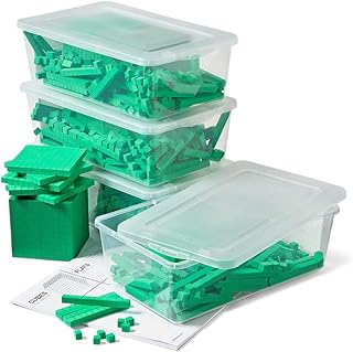 hand2mind Green Foam Base Ten Blocks Complete Set, Place Value Blocks, Counting Cubes for Kids Math, Base Ten Blocks Classroom Set, Math Blocks Kindergarten, Base 10 Math Manipulatives (Set of 644)