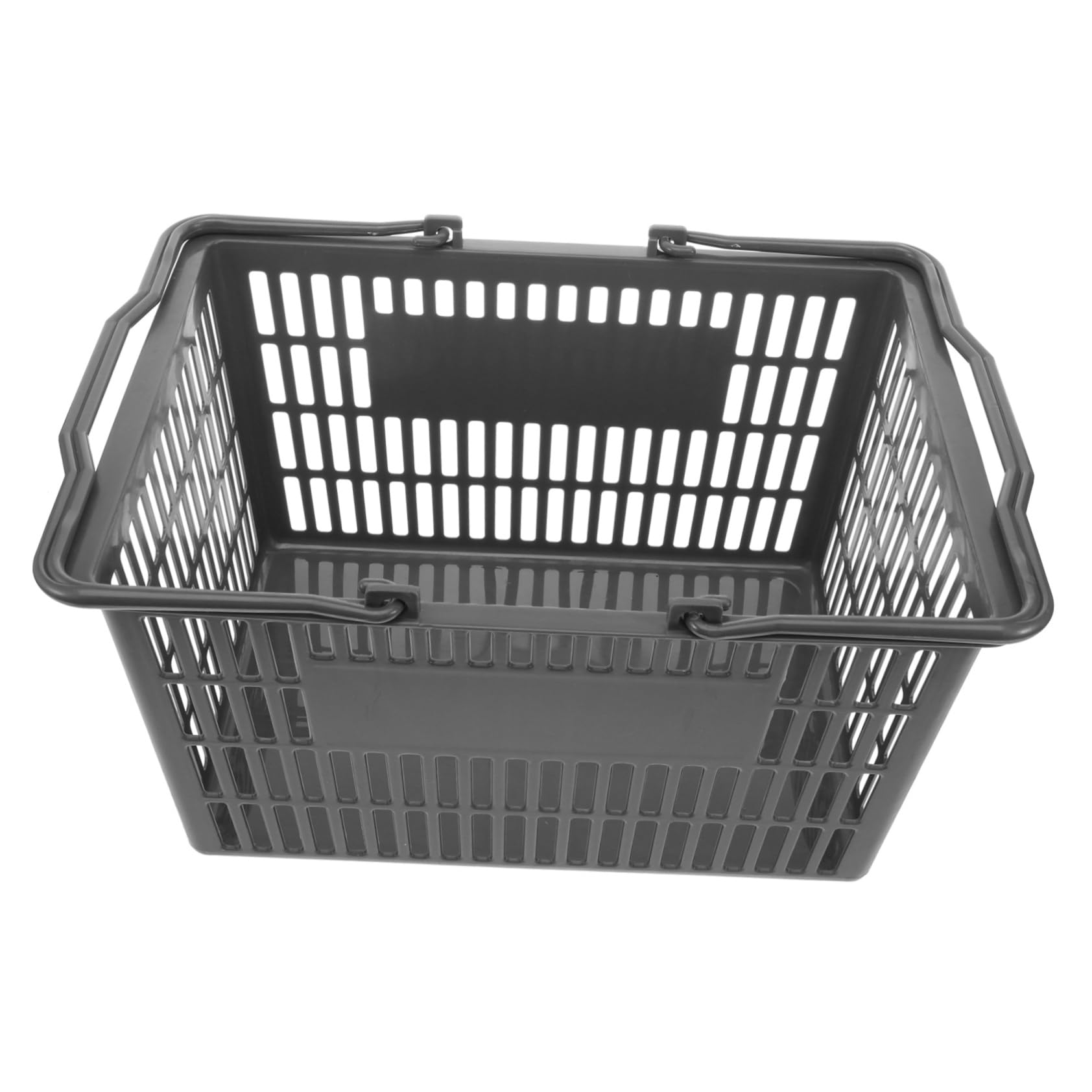 Cesta de plástico resistente con asa para supermercados, tiendas de frutas, tiendas de aperitivos, almacenamiento en el hogar y la oficina
