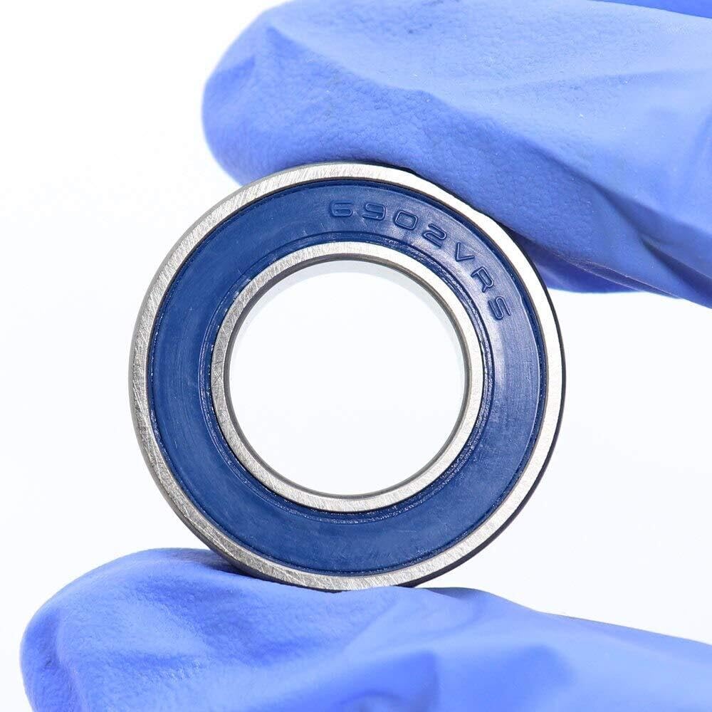 Rodamientos Sellados, 4 Uds 6902 VRS MAX rodamientos 15 * 28 * 7mm pivote de bicicleta acero cromado azul sellado con grasa 6902LLU rodamiento bolas completo