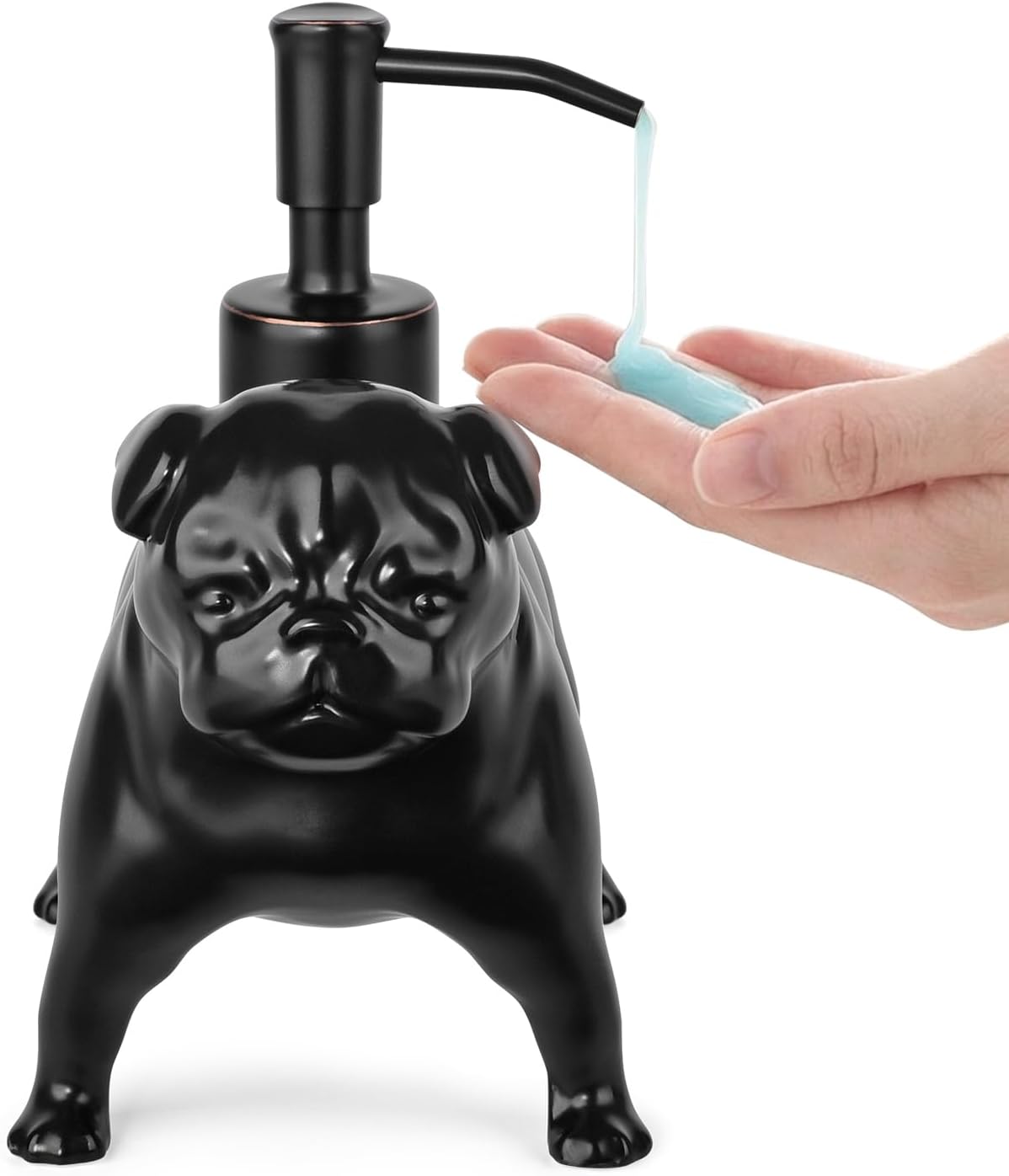Black Pug Hand Soap Dispenser Lotion Diapenser Dog Lover Gift