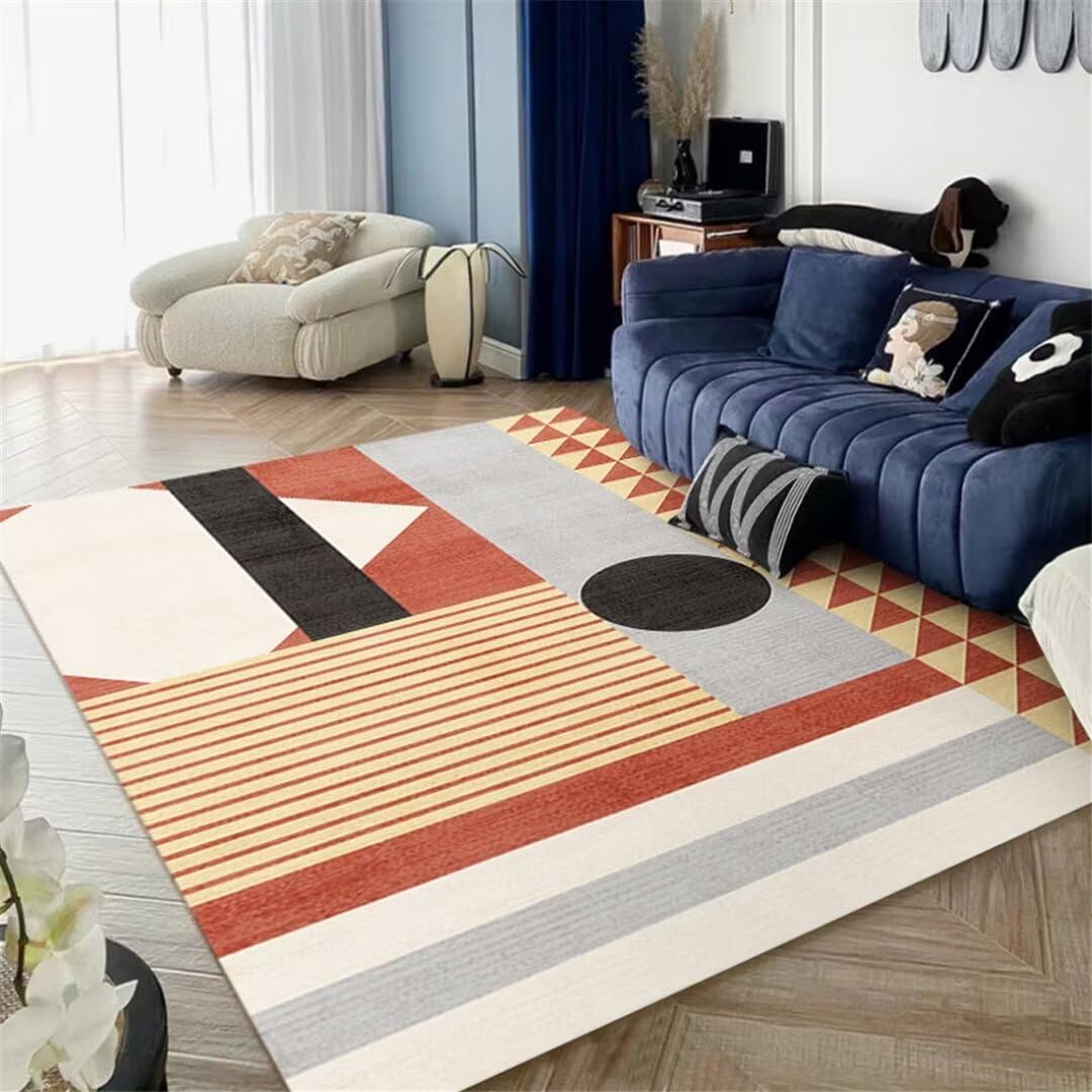 Alfombra de pelo corto fina y suave salon oficina RUGMRZ amarilla 180x250