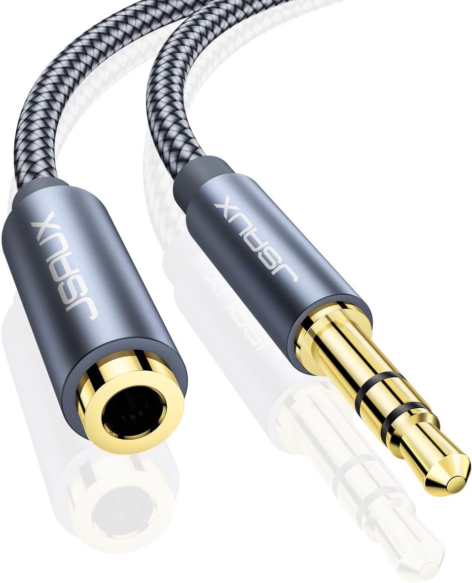JSAUX Headphone Extension Cable, [6.6ft, GoldPlated, HiFi