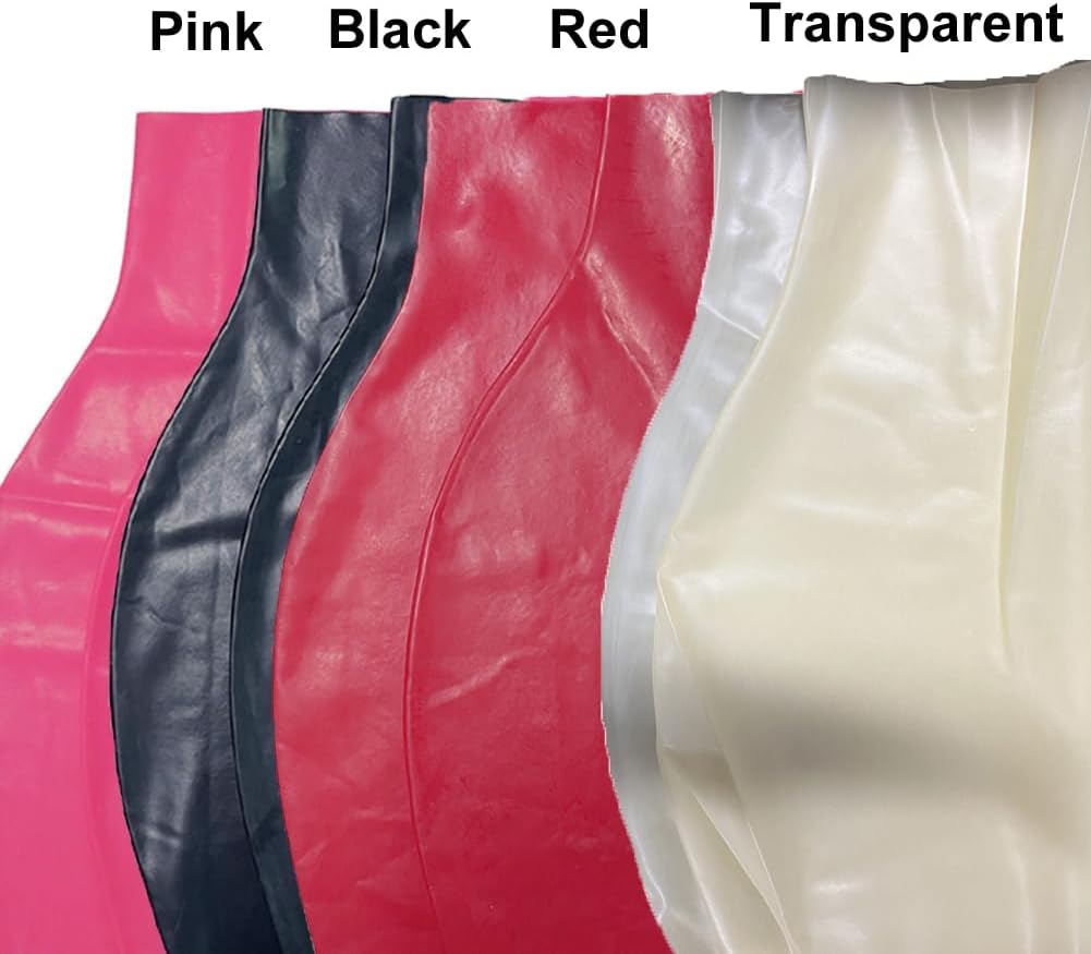 EXLATEX Women's Latex Rubber Gummi Black Mini Skirt