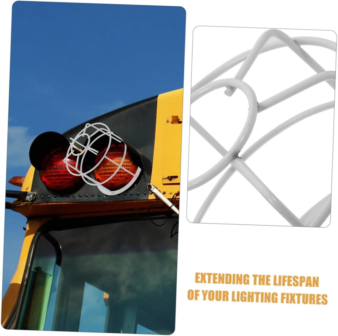 Artibetter 2pcs Replacement Signal Light Guard Wire Mesh Cover for Warning Led Lights Industrial Lampshade Protection