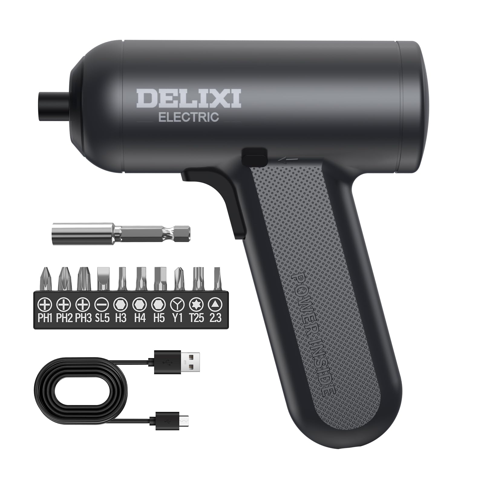 DELIXI Cordless Electric Screwdriver 4V Mini Cordless Drill Set with 1500mAh Battery 5N m Electric Torque Rechargeable Electric