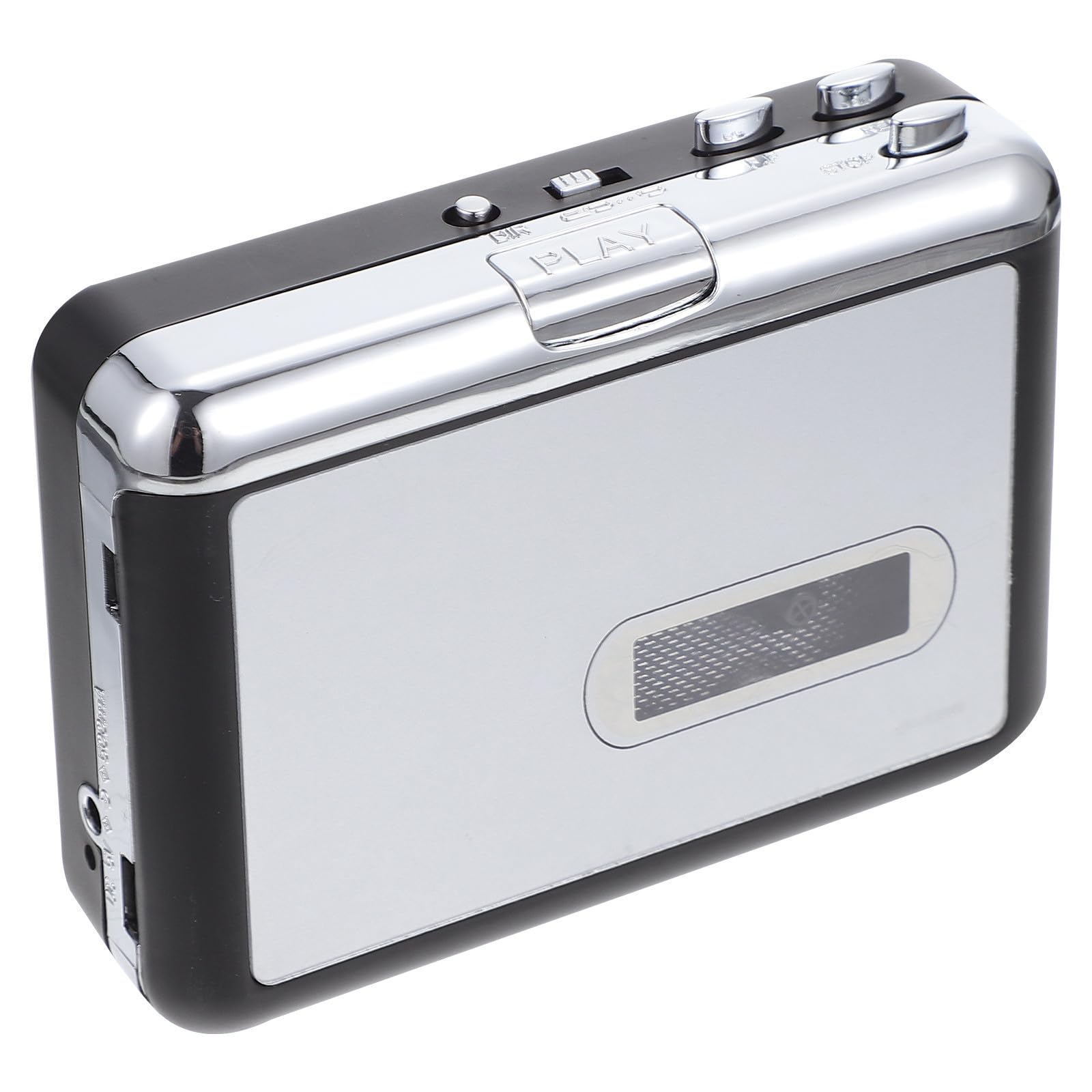 Dispositivo Portatile Convertitore Audio da Cassetta a MP3 Argento con Lettore USB e Alimentazione a Batterie 2 x AA, Adatto a Ufficio e Viaggi