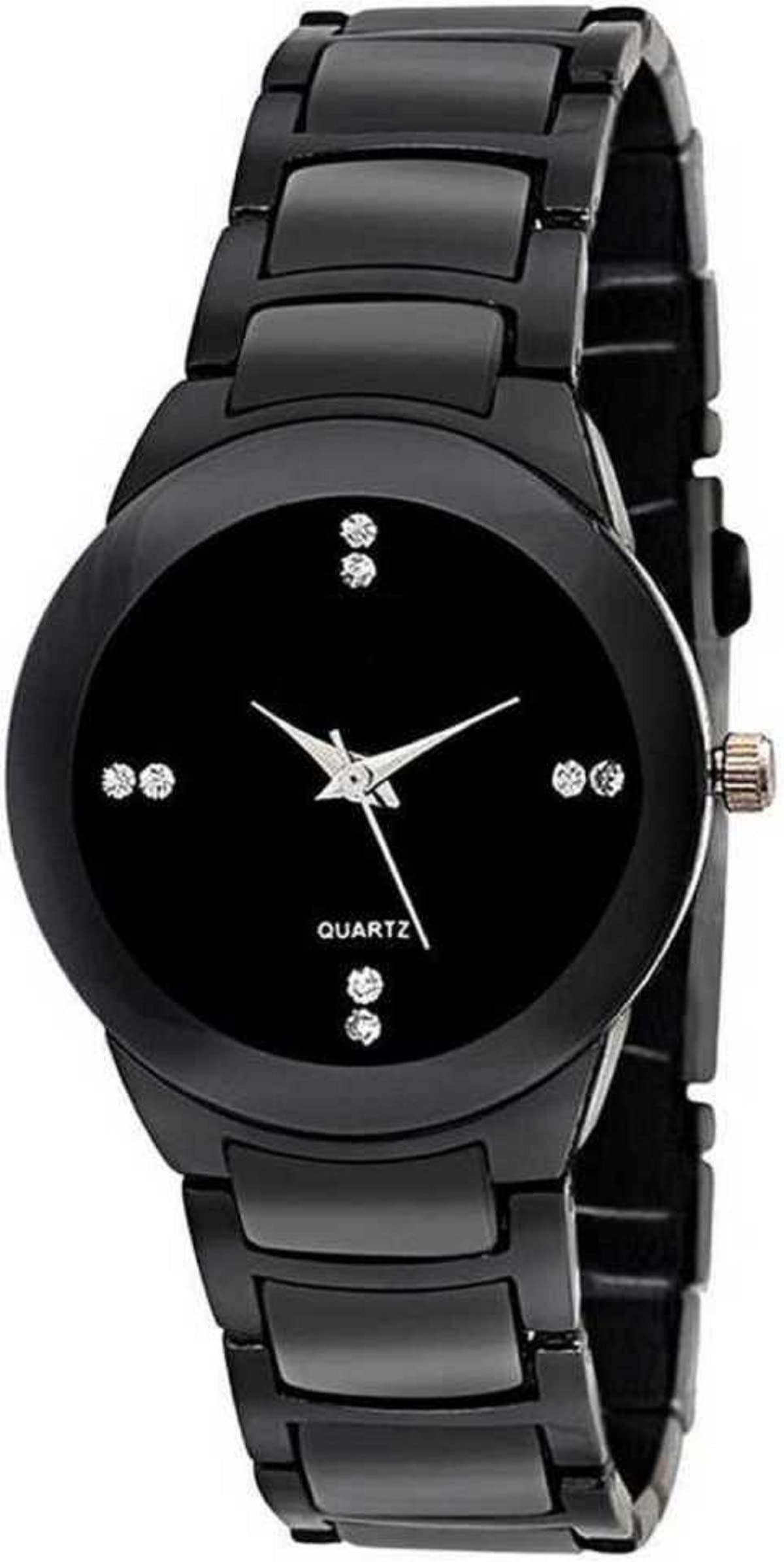 DKEROAD Analog Stainless Steel Black Strap Watch for Girls | Casual-Party-Wedding-Formal-Sports | - Model497 (B0BGRTXX1R) Amazon Price History, Amazon Price Tracker