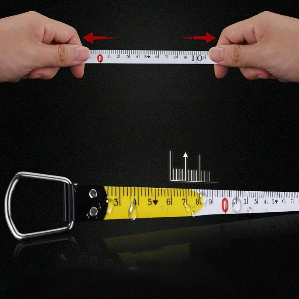 zaizai Cinta Métrica Herramientas Métricas De Escala De Doble Cara De Fibra De Vidrio Impermeable para Carpintería De Mampostería De Construcción 30/50/100 M