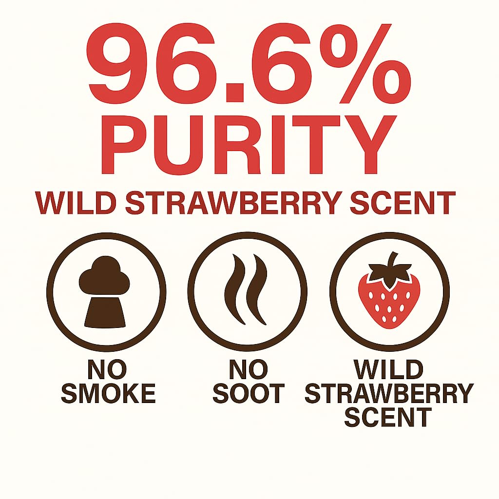 GiDeli bioéthanol 5l parfum de fraise des bois 96,6% éthanol pour cheminées intérieures et extérieures sans fumée et suie - À base de maïs et de betteraves à sucre