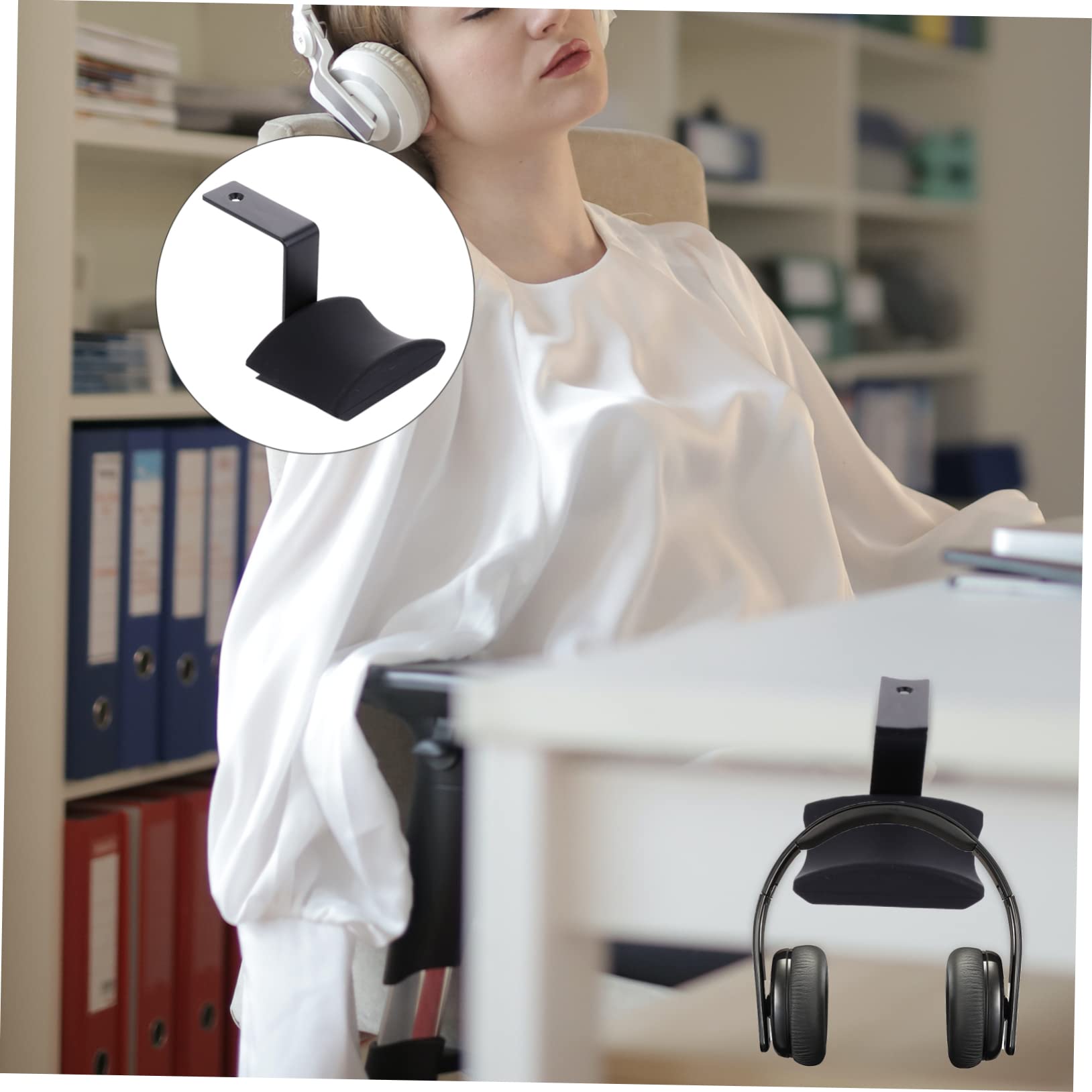 Uonlytech 3 Piezas Colgador de Auriculares Soporte metálico para Auriculares Soporte de Monitor Ganchos para Colgar Estante para Auriculares Gancho para Colgar Auriculares Metal